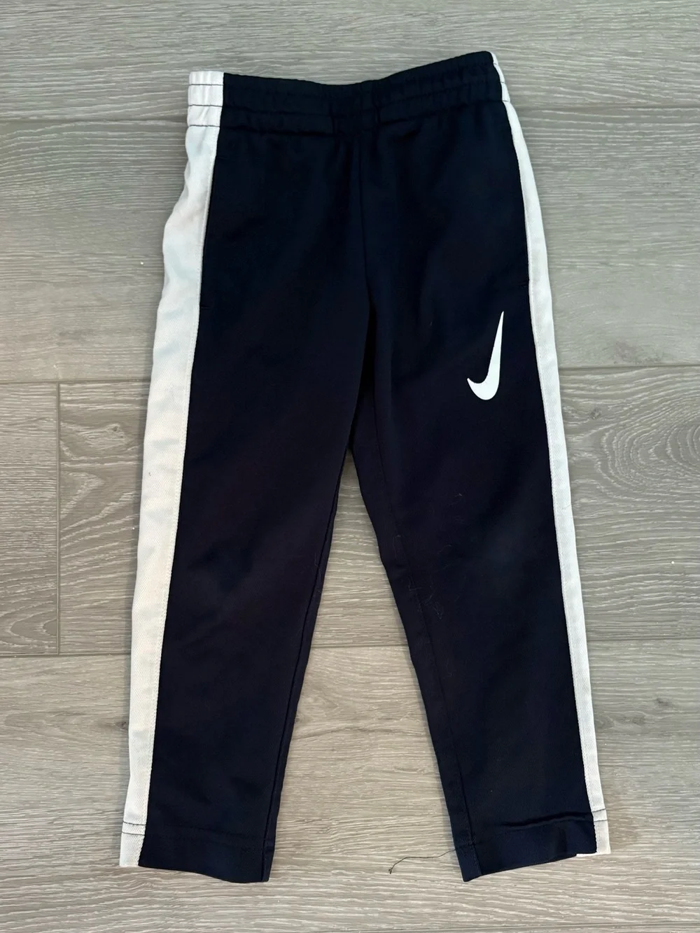 Nike Kids Black Track Pants with White Side Panels. Boys size 3T